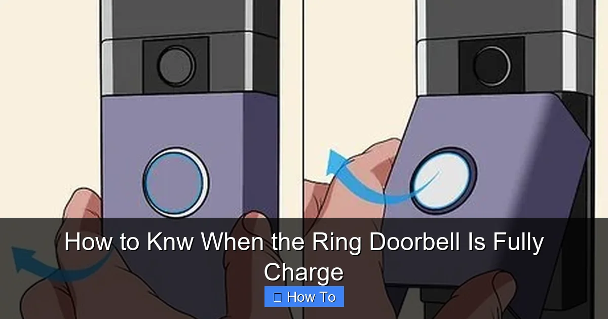 How to Knw When the Ring Doorbell Is Fully Charge