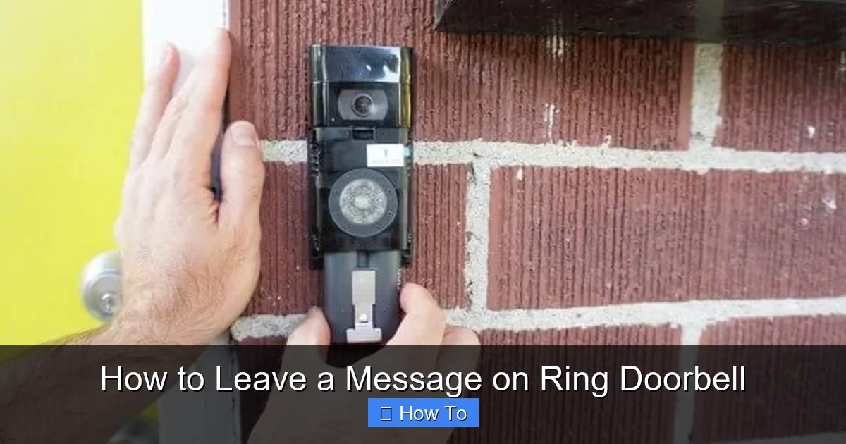 How to Leave a Message on Ring Doorbell