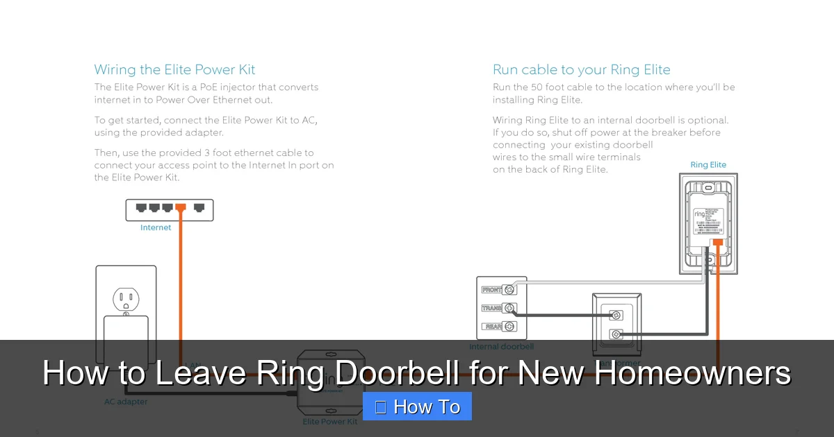 How to Leave Ring Doorbell for New Homeowners