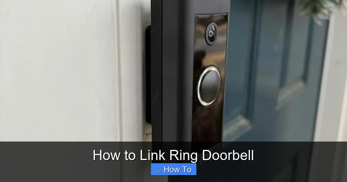 How to Link Ring Doorbell