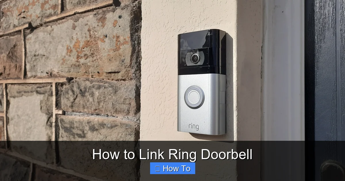 How to Link Ring Doorbell