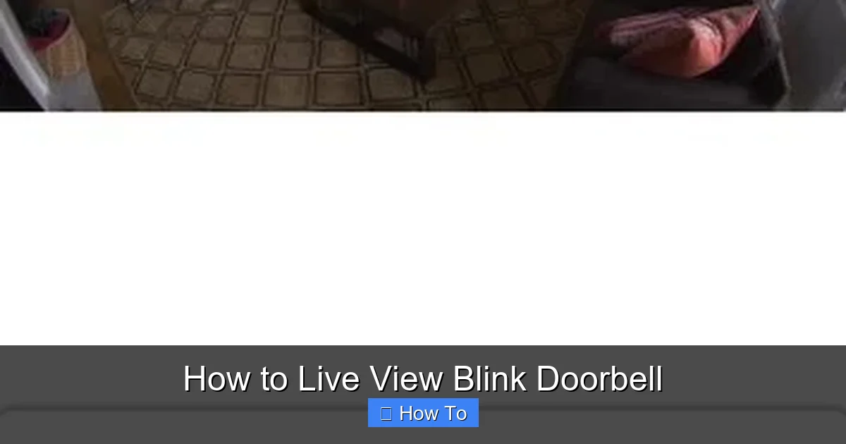 How to Live View Blink Doorbell