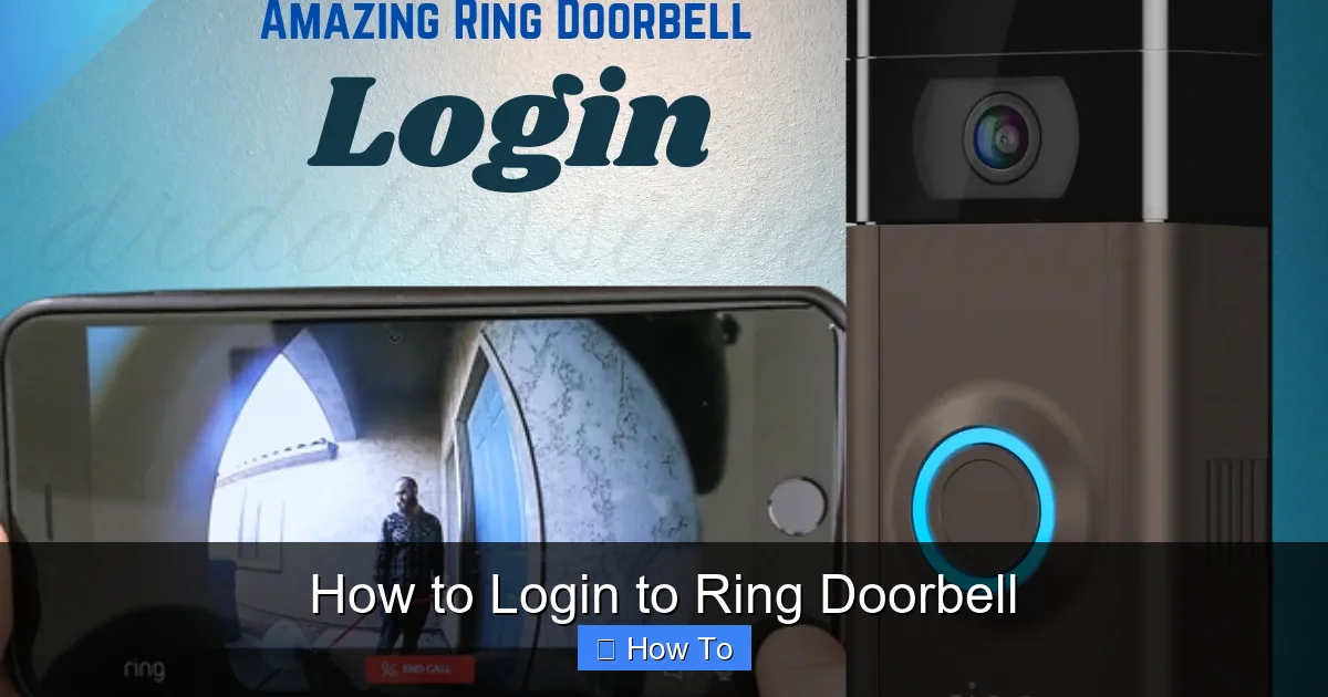 How to Login to Ring Doorbell