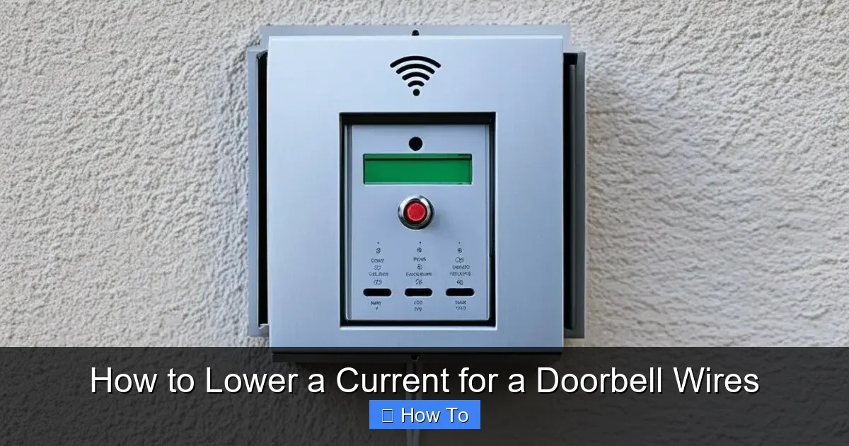 How to Lower a Current for a Doorbell Wires