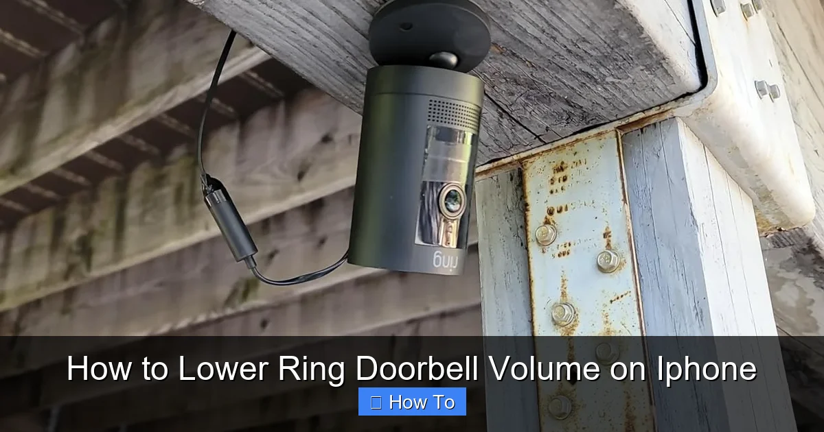 How to Lower Ring Doorbell Volume on Iphone