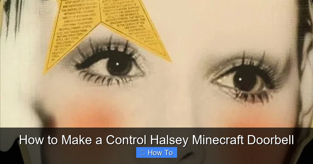 How to Make a Control Halsey Minecraft Doorbell