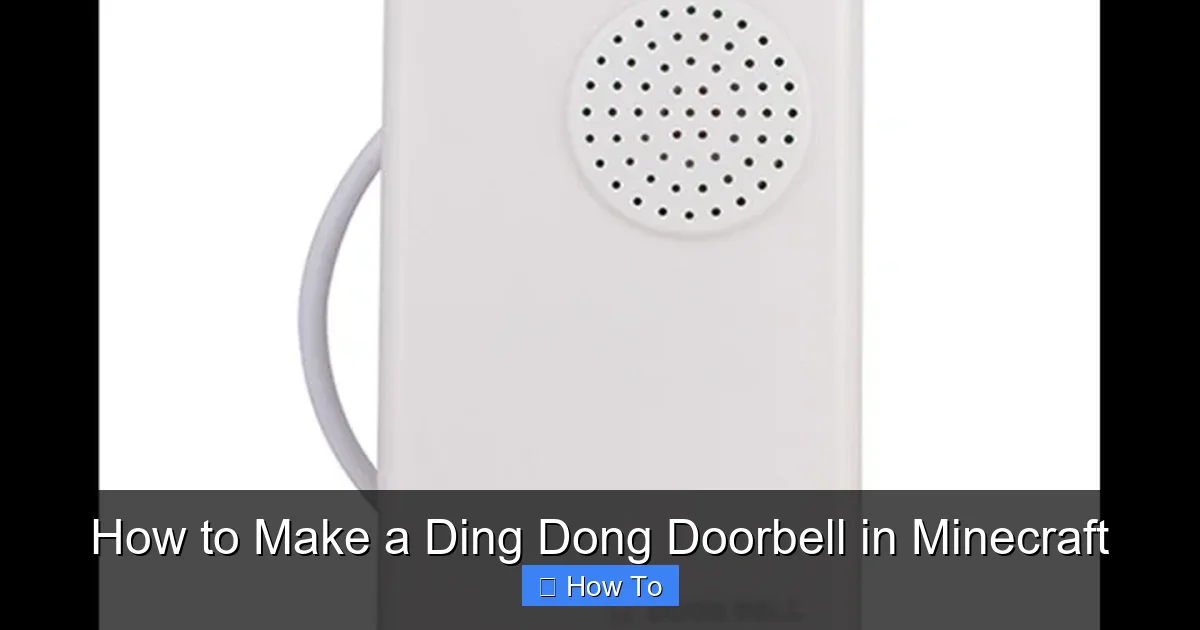 How to Make a Ding Dong Doorbell in Minecraft