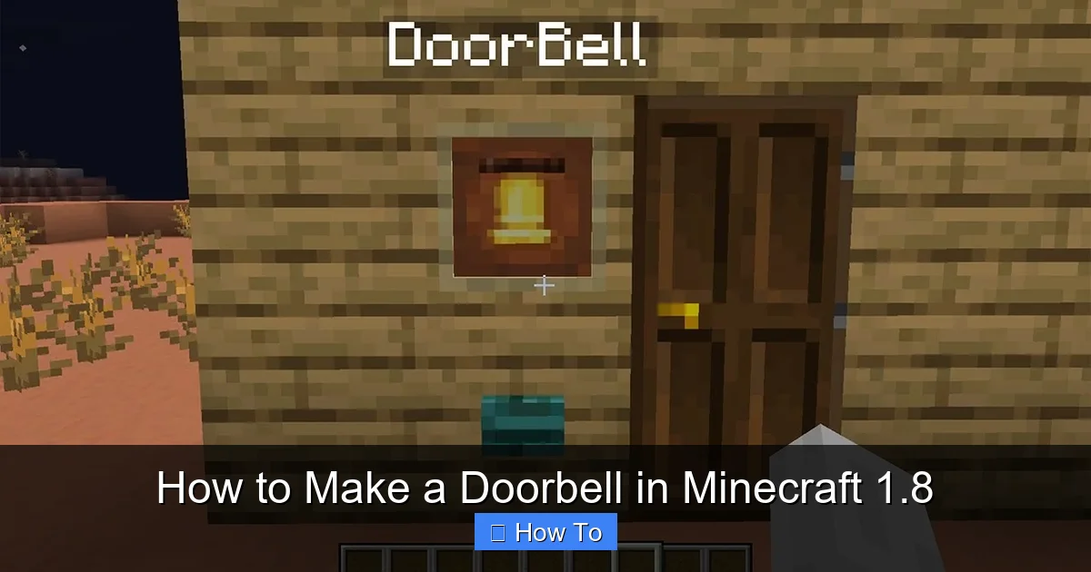 How to Make a Doorbell in Minecraft 1.8