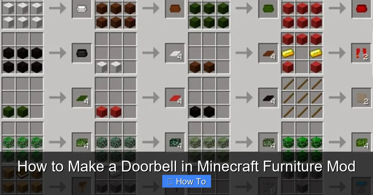 How to Make a Doorbell in Minecraft Furniture Mod