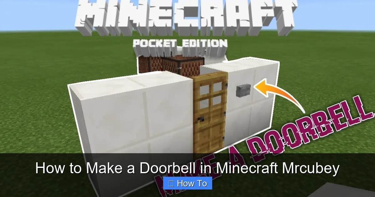 How to Make a Doorbell in Minecraft Mrcubey