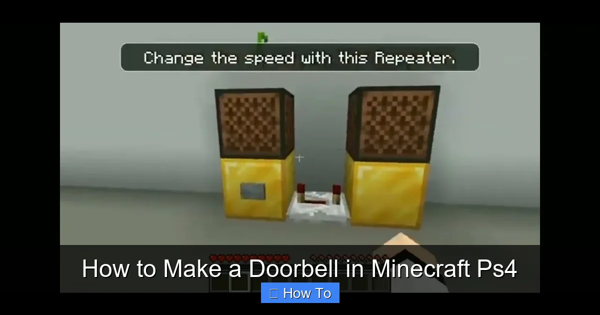 How to Make a Doorbell in Minecraft Ps4