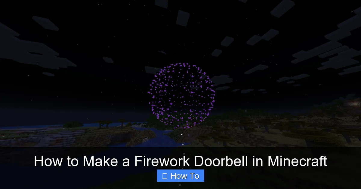 How to Make a Firework Doorbell in Minecraft