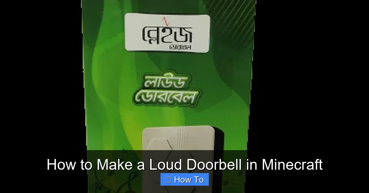 How to Make a Loud Doorbell in Minecraft
