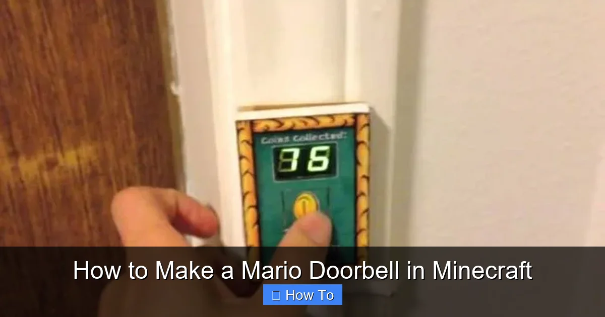 How to Make a Mario Doorbell in Minecraft