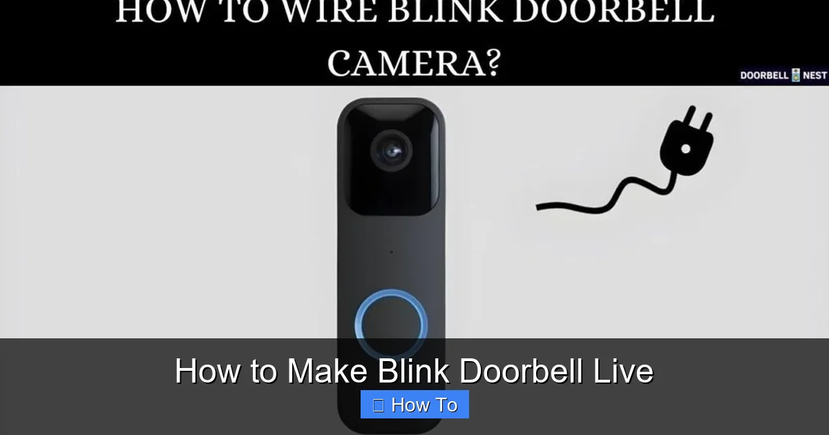 How to Make Blink Doorbell Live