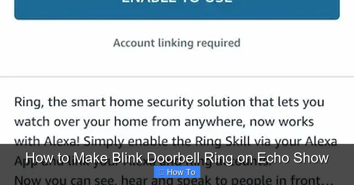 How to Make Blink Doorbell Ring on Echo Show