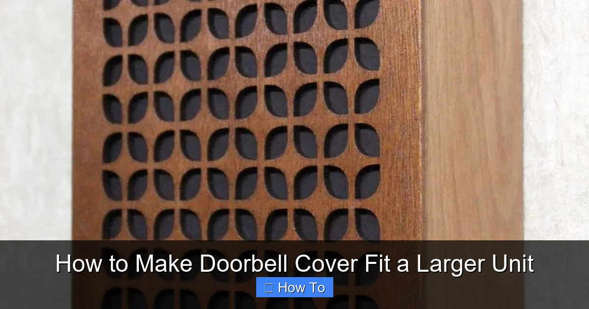 How to Make Doorbell Cover Fit a Larger Unit