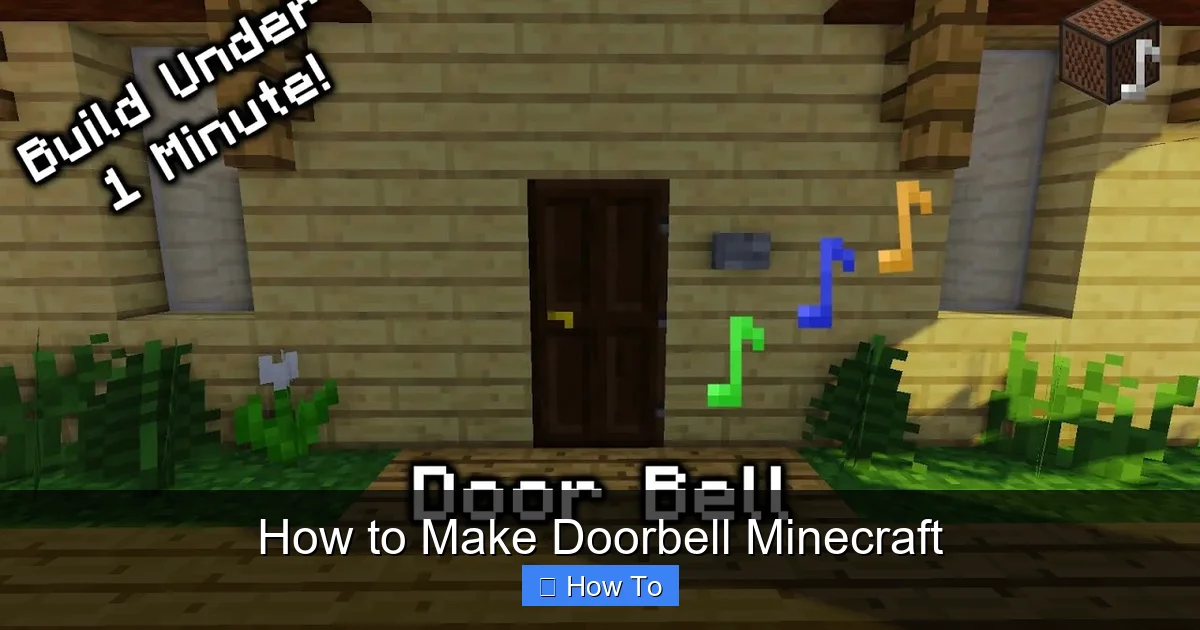 How to Make Doorbell Minecraft