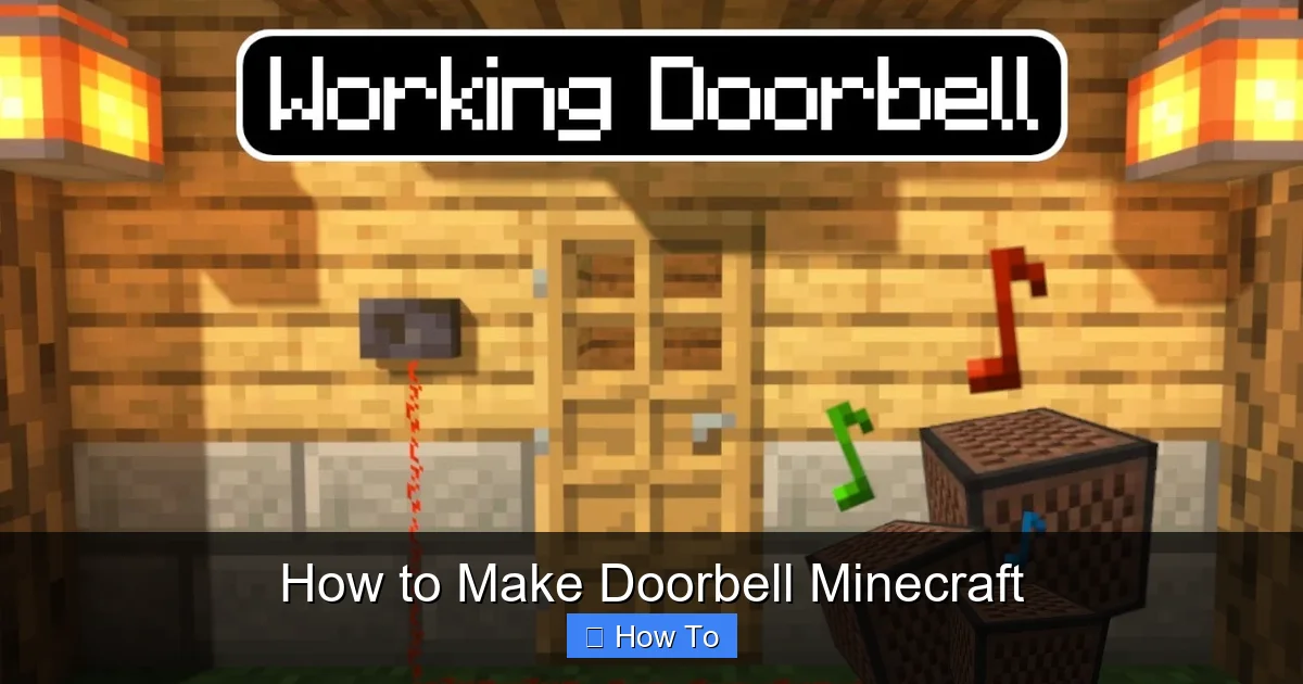 How to Make Doorbell Minecraft