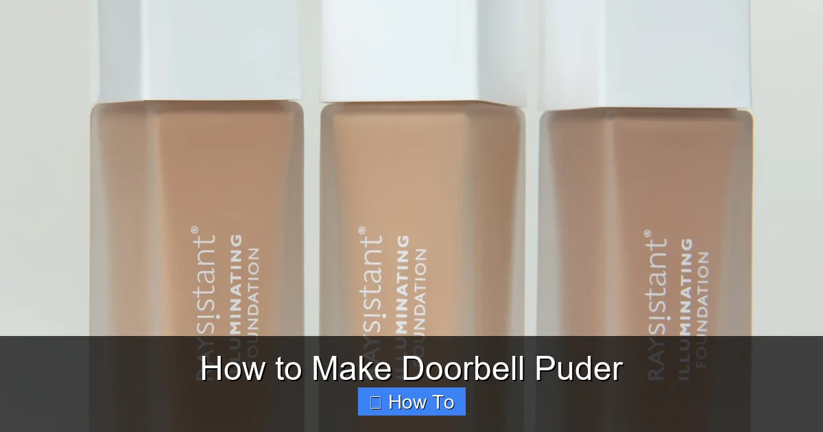 How to Make Doorbell Puder