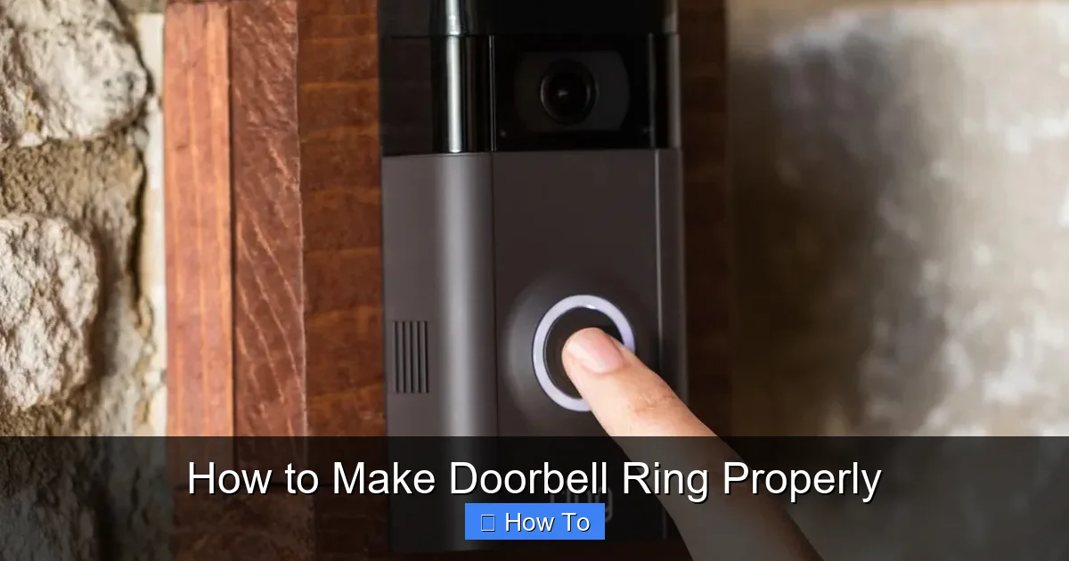 How to Make Doorbell Ring Properly