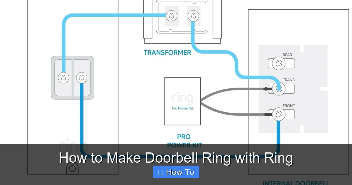 How to Make Doorbell Ring with Ring