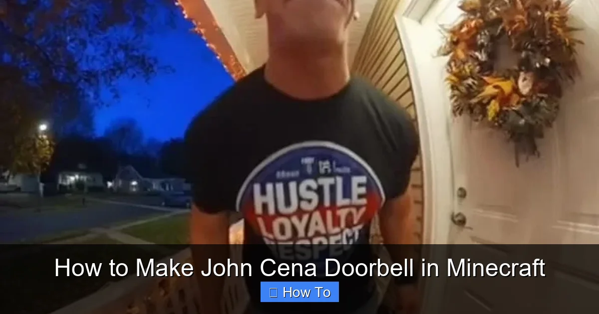 How to Make John Cena Doorbell in Minecraft