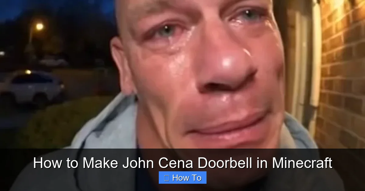 How to Make John Cena Doorbell in Minecraft
