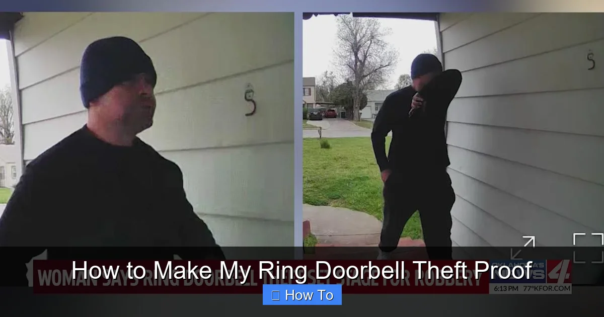 How to Make My Ring Doorbell Theft Proof