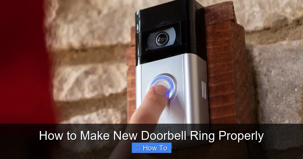 How to Make New Doorbell Ring Properly