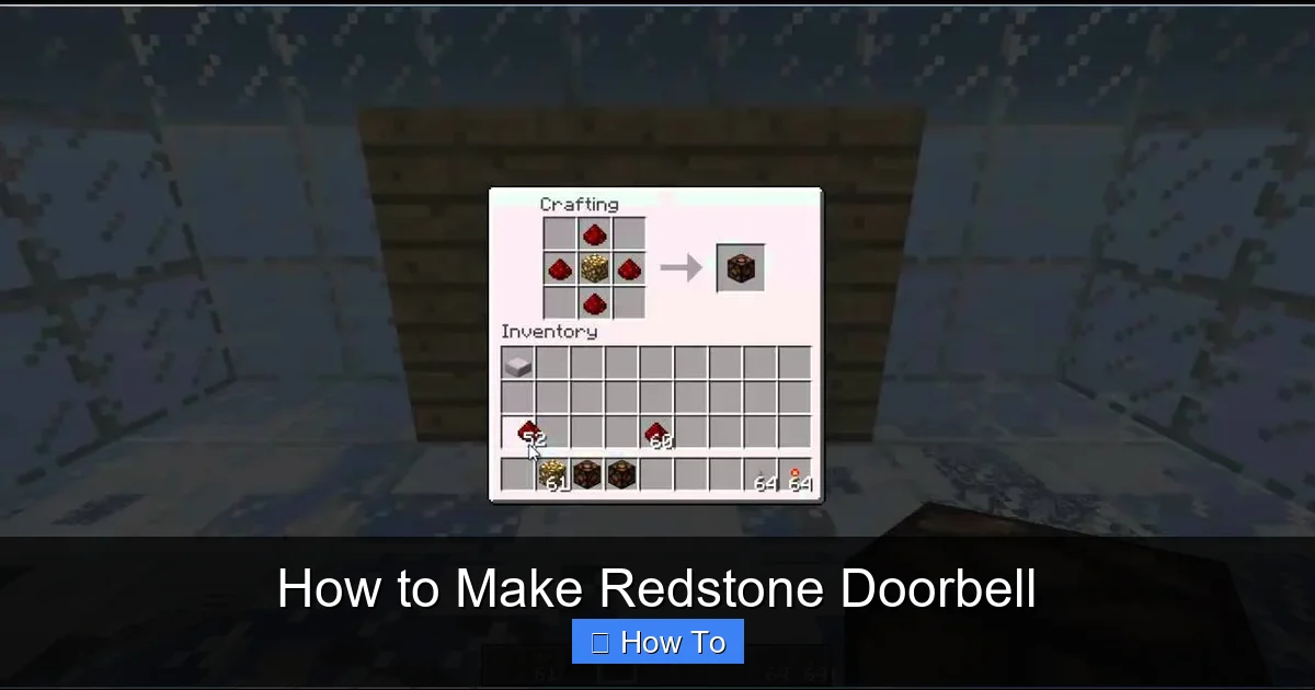 How to Make Redstone Doorbell