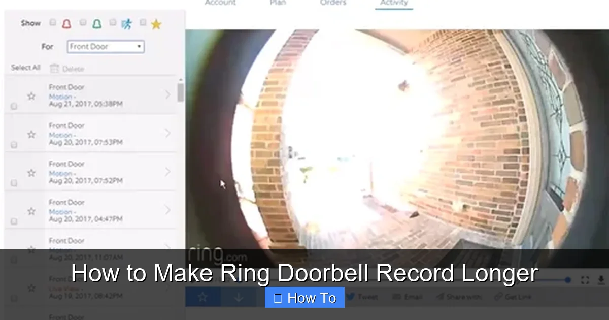 How to Make Ring Doorbell Record Longer