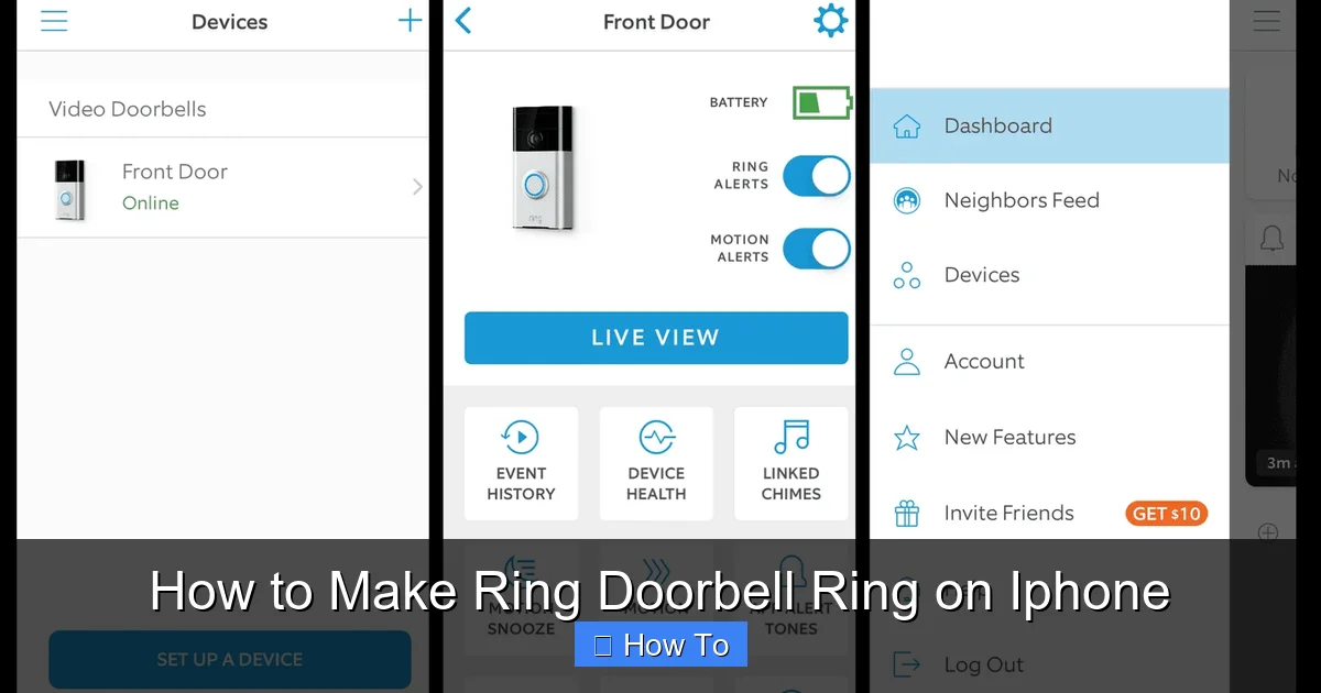 How to Make Ring Doorbell Ring on Iphone