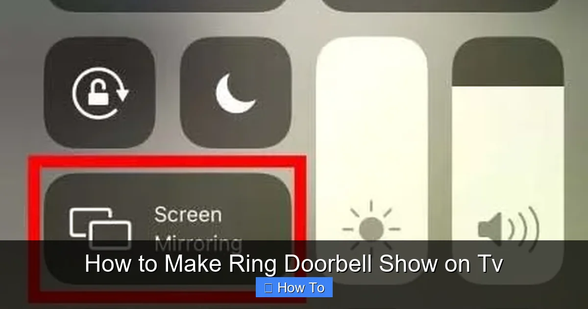 How to Make Ring Doorbell Show on Tv