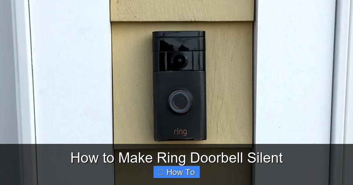 How to Make Ring Doorbell Silent