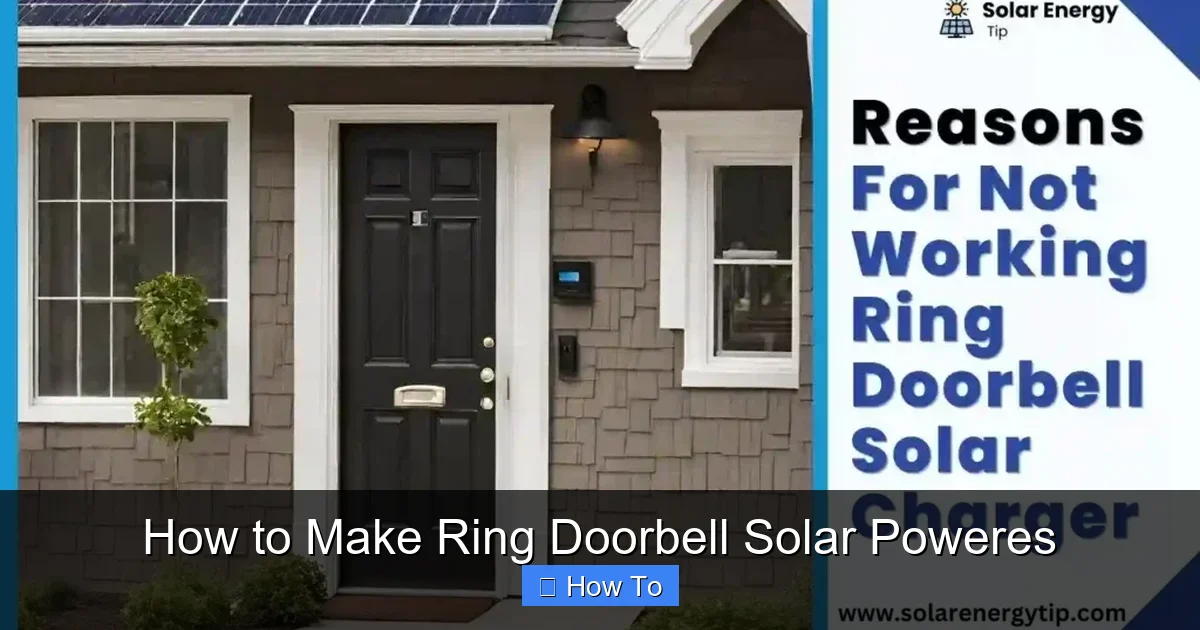 How to Make Ring Doorbell Solar Poweres
