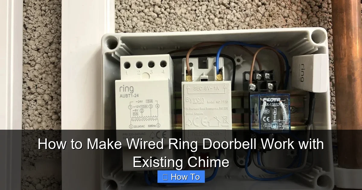 How to Make Wired Ring Doorbell Work with Existing Chime