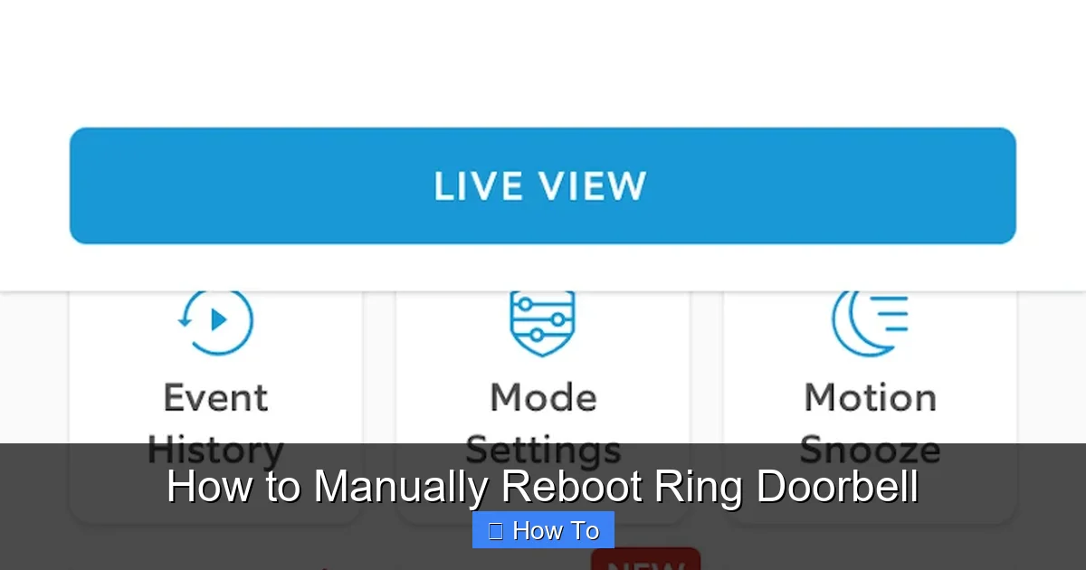 How to Manually Reboot Ring Doorbell
