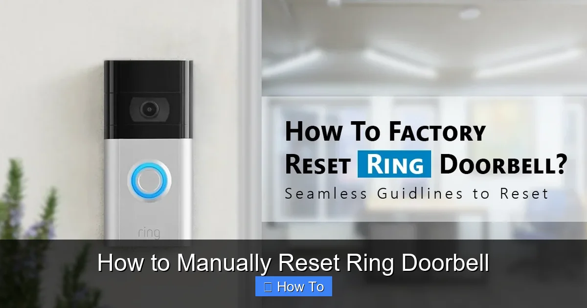 How to Manually Reset Ring Doorbell