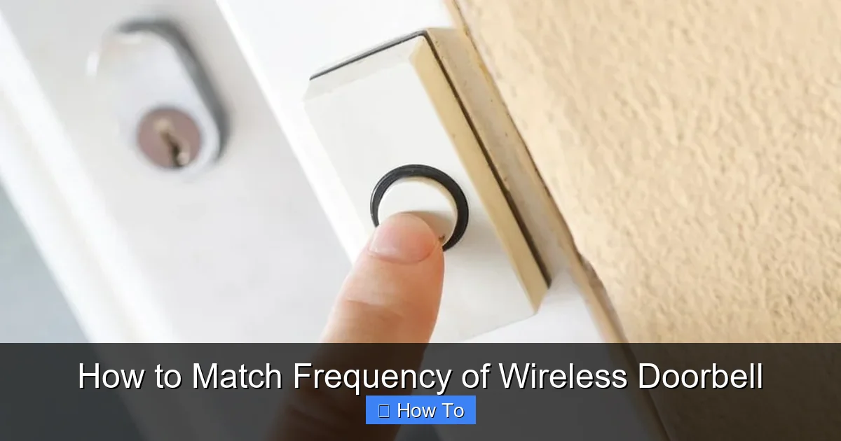 How to Match Frequency of Wireless Doorbell
