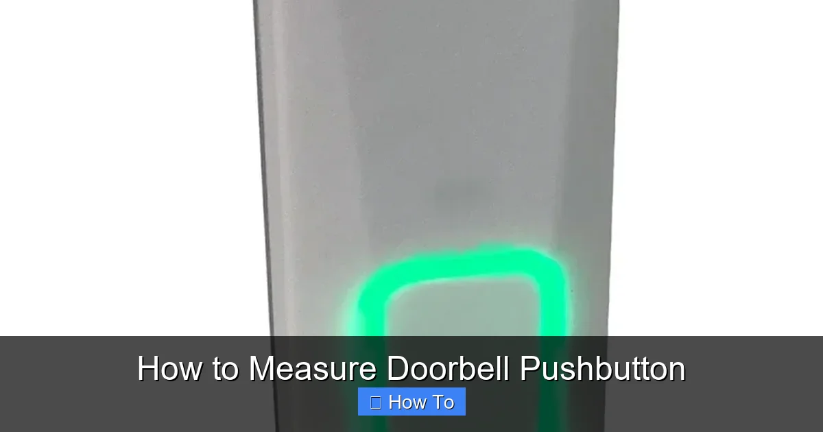 How to Measure Doorbell Pushbutton