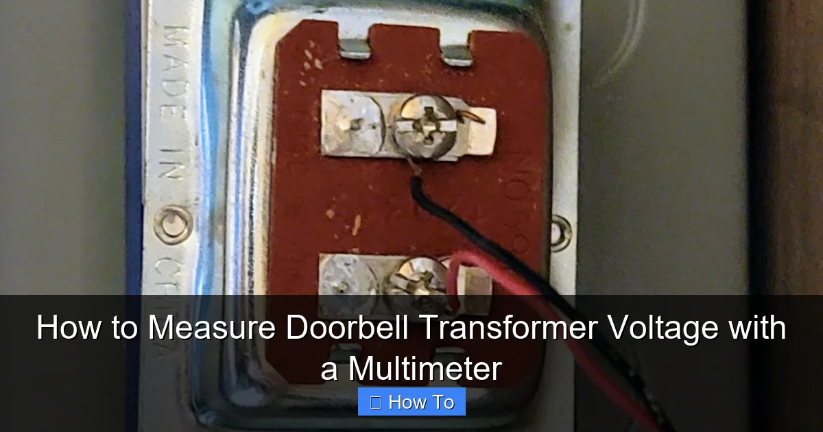 How to Measure Doorbell Transformer Voltage with a Multimeter