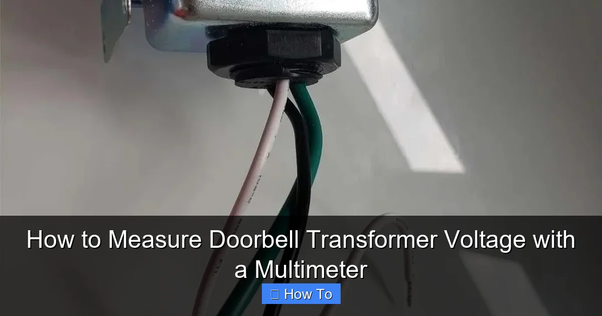How to Measure Doorbell Transformer Voltage with a Multimeter
