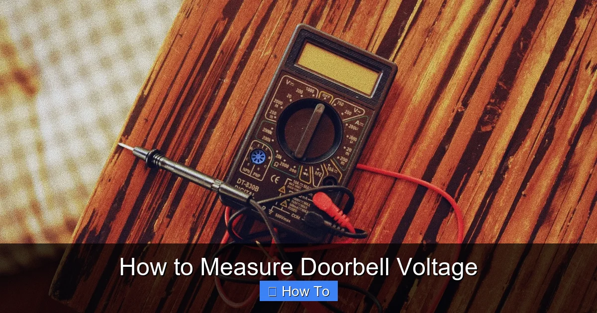 How to Measure Doorbell Voltage
