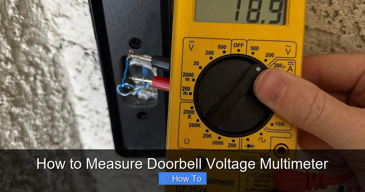 How to Measure Doorbell Voltage Multimeter