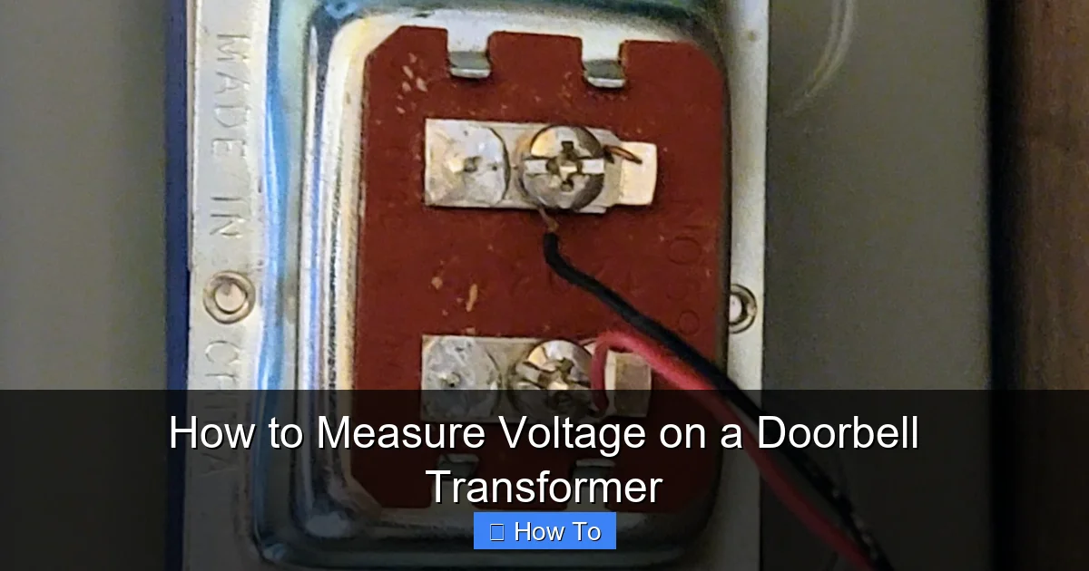 How to Measure Voltage on a Doorbell Transformer