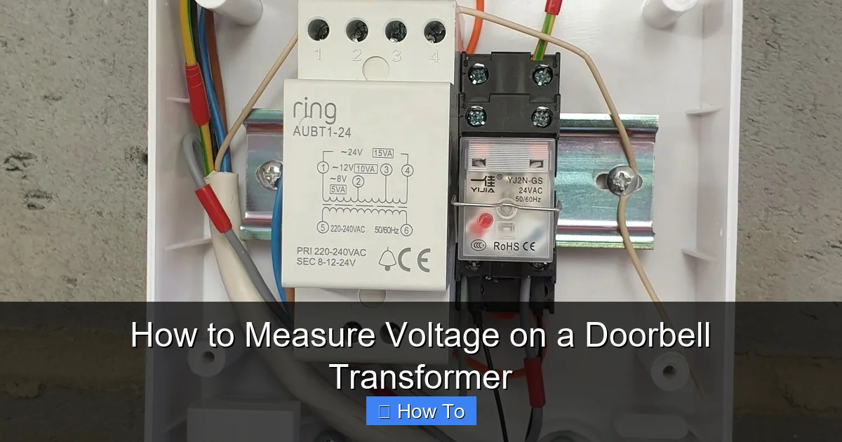 How to Measure Voltage on a Doorbell Transformer