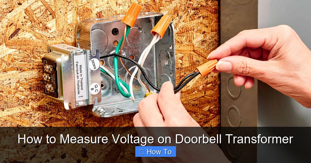 How to Measure Voltage on Doorbell Transformer