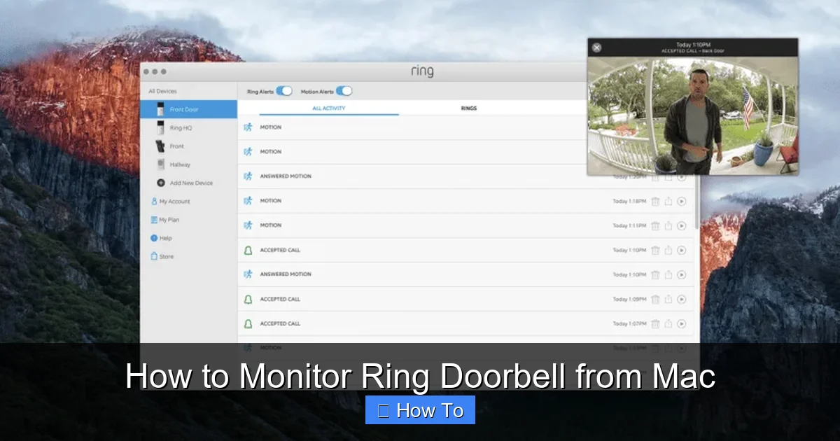How to Monitor Ring Doorbell from Mac
