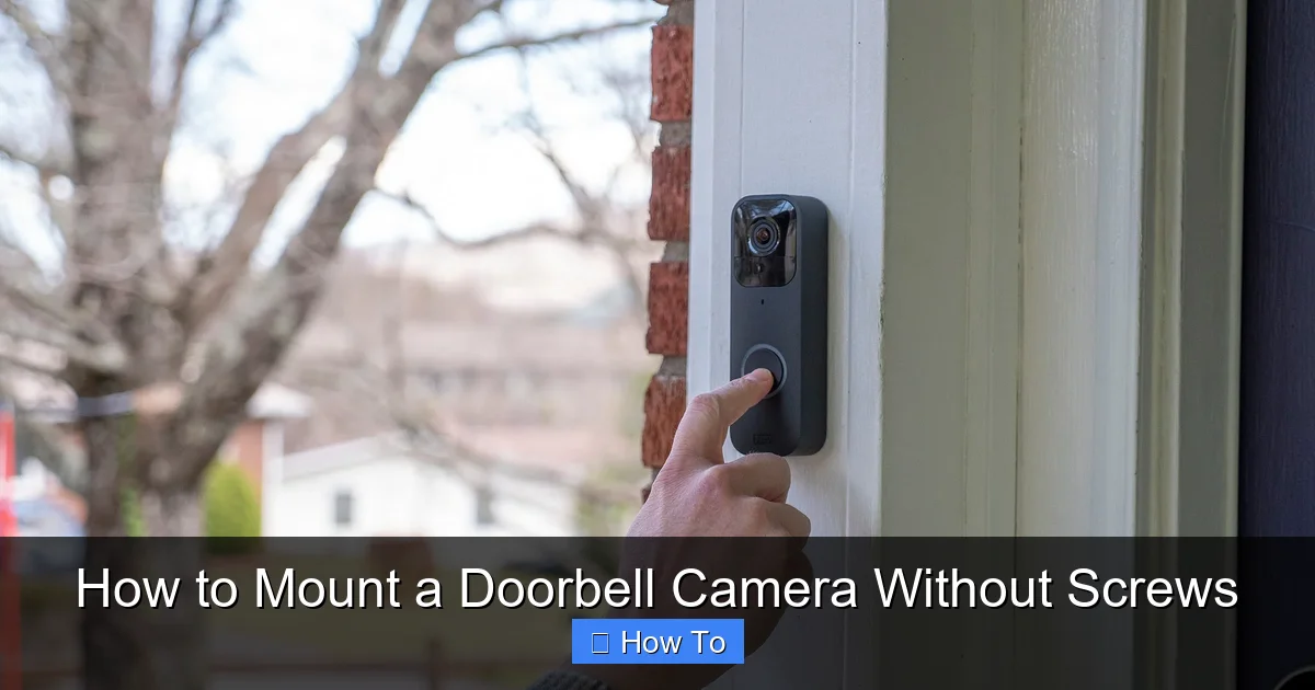 How to Mount a Doorbell Camera Without Screws
